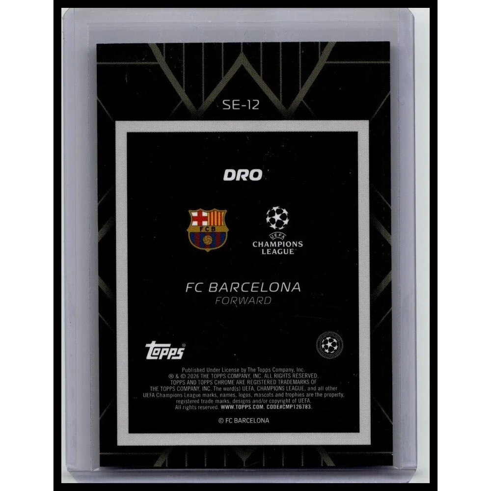 2025-26 Topps Chrome UEFA Dro #SE-12 FC Barcelona Shadow Etch